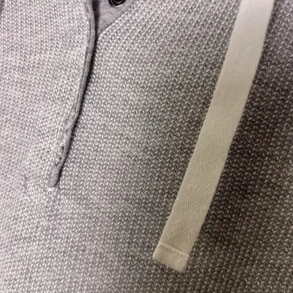 Soft Surroundings Womens Pullover Hoodie Sz XL Gray Pique Knit - Picture 5 of 16